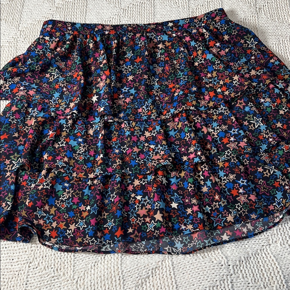 J.Crew Tiered Skirt in Kaleidoscope Star Print